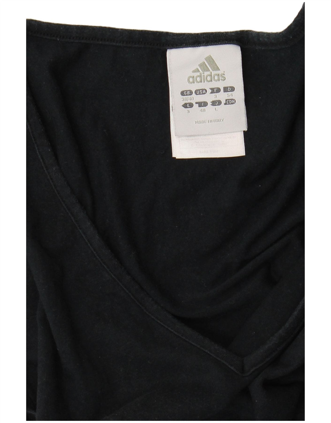 ADIDAS Womens T-Shirt Top UK 10 Small Black Cotton