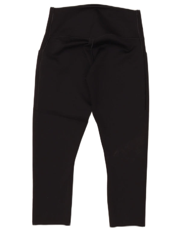 NIKE Womens Dri Fit Capri Leggings UK 12 Medium  Black