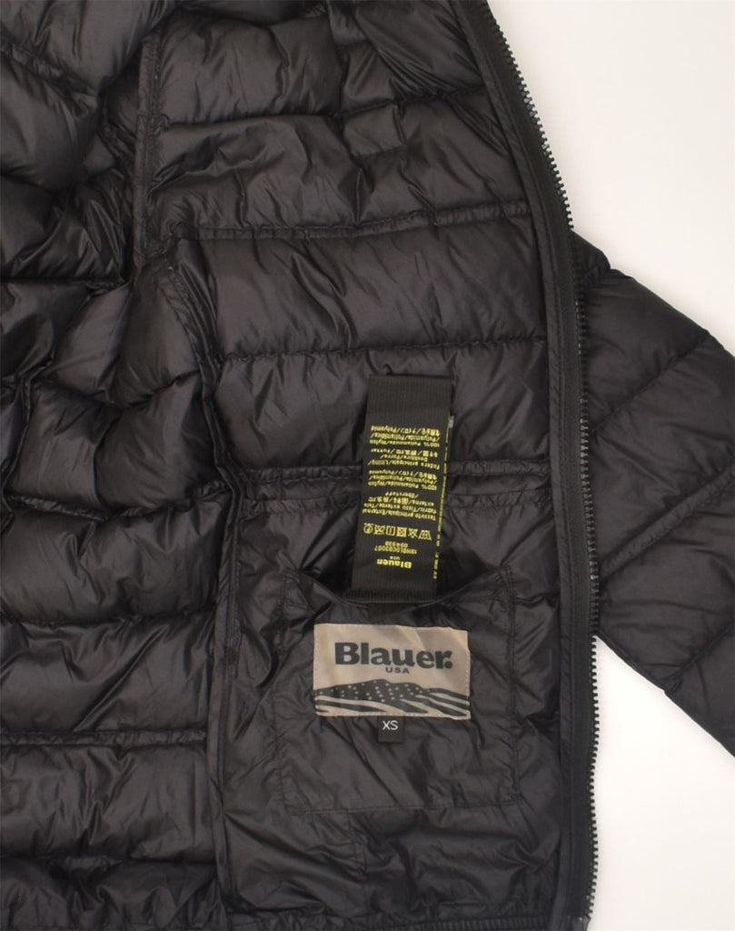 BLAUER Womens Padded Jacket UK 6 XS Black Polyamide | Vintage Blauer | Thrift | Second-Hand Blauer | Used Clothing | Messina Hembry 