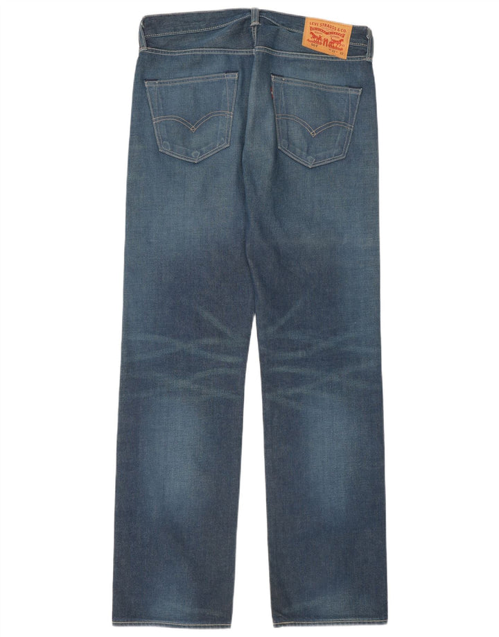 Levi's Mens 501 Straight Jeans  W32 L32 Blue Cotton