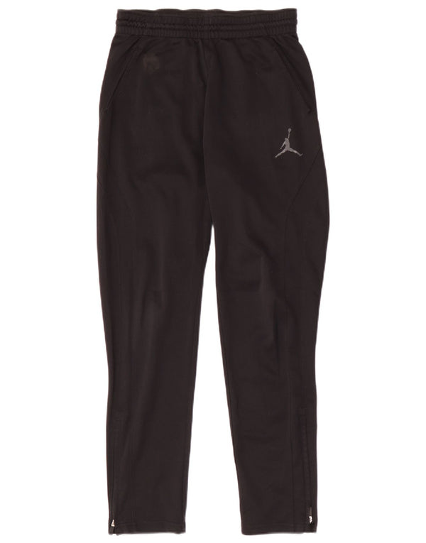 Jordan Boys Dri Fit Tracksuit Trousers 12-13 Years Large Black Polyester