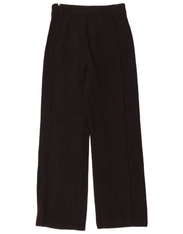 Vintage Womens Wide Leg Casual Trousers IT 40 Small W26 L30 Black
