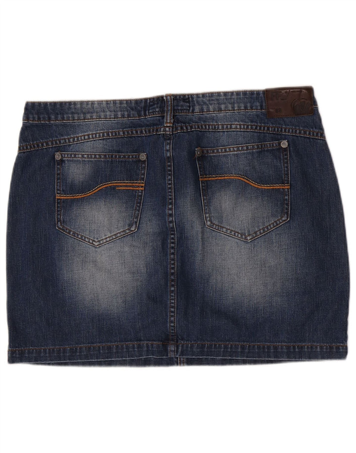Fat Face Womens Denim Mini Cargo Skirt W36 XL Blue Cotton