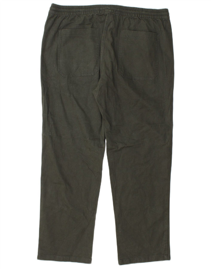 Marks & Spencer Mens Straight Chino Trousers W38 L29 Green