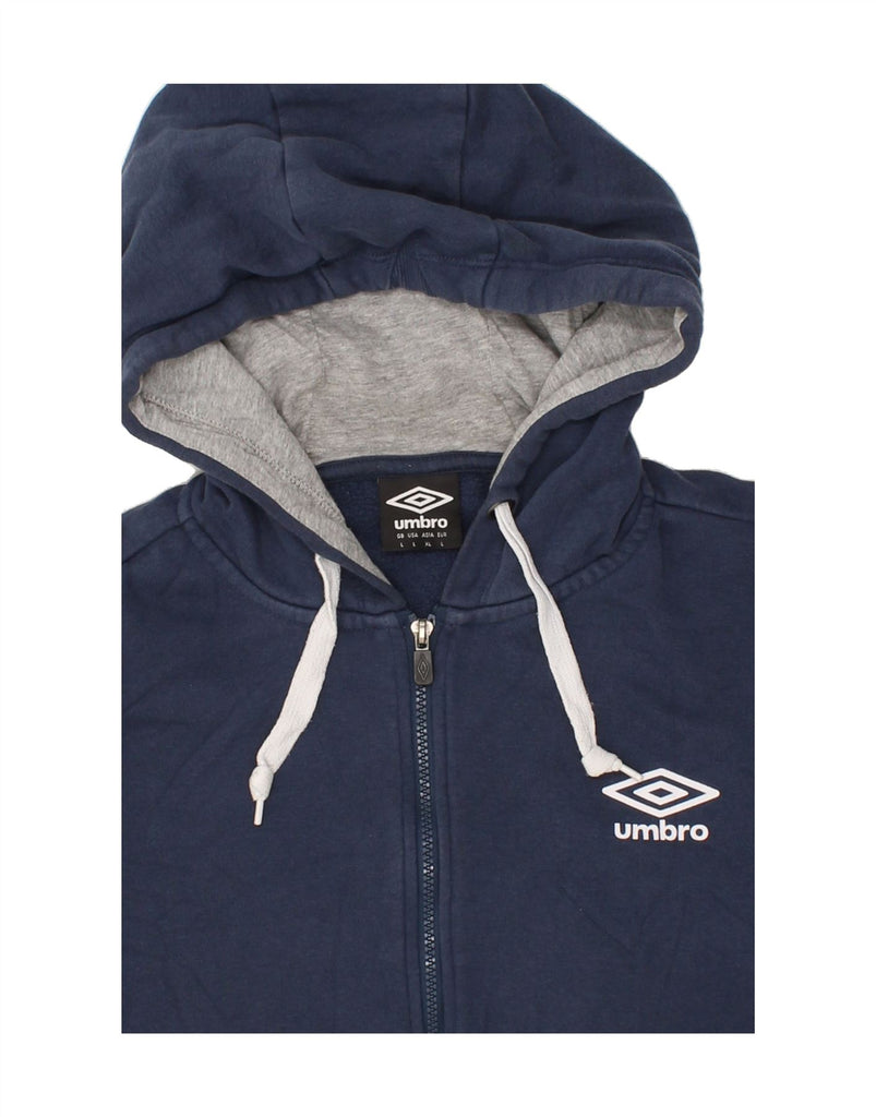 UMBRO Mens Zip Hoodie Sweater Large Navy Blue Vintage Umbro and Second-Hand Umbro from Messina Hembry 