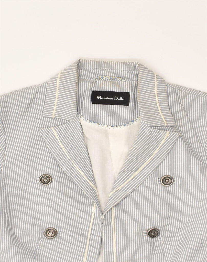 MASSIMO DUTTI Womens Double Breasted Blazer Jacket EU 36 Small Grey | Vintage Massimo Dutti | Thrift | Second-Hand Massimo Dutti | Used Clothing | Messina Hembry 