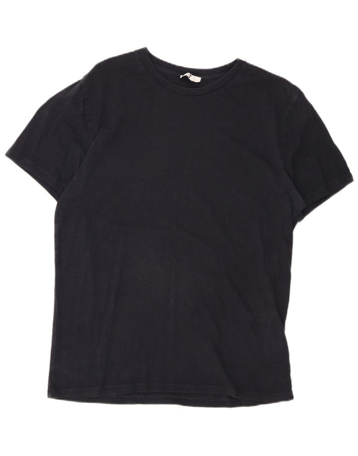 Reiss Mens T-Shirt Top Large Black Cotton