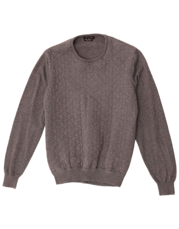 Massimo Dutti Womens Crew Neck Jumper Sweater UK 14 Medium Grey Polyester