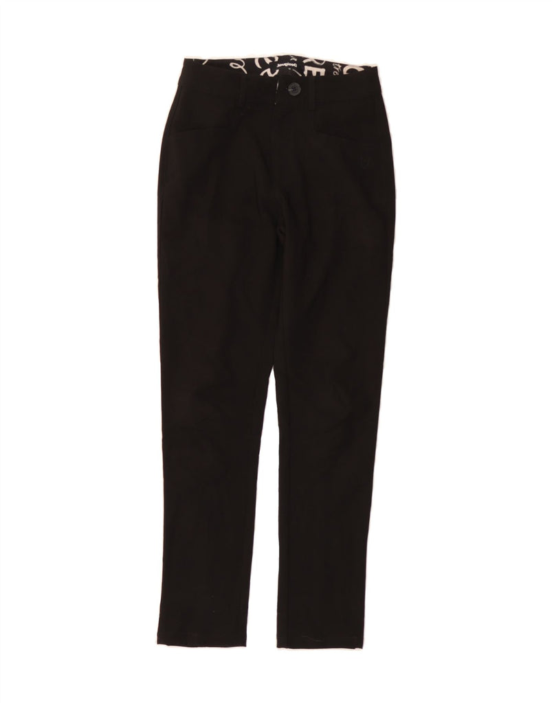 DESIGUAL Womens Slim Casual Trousers XS W24 L27 Black Vintage Desigual and Second-Hand Desigual from Messina Hembry 