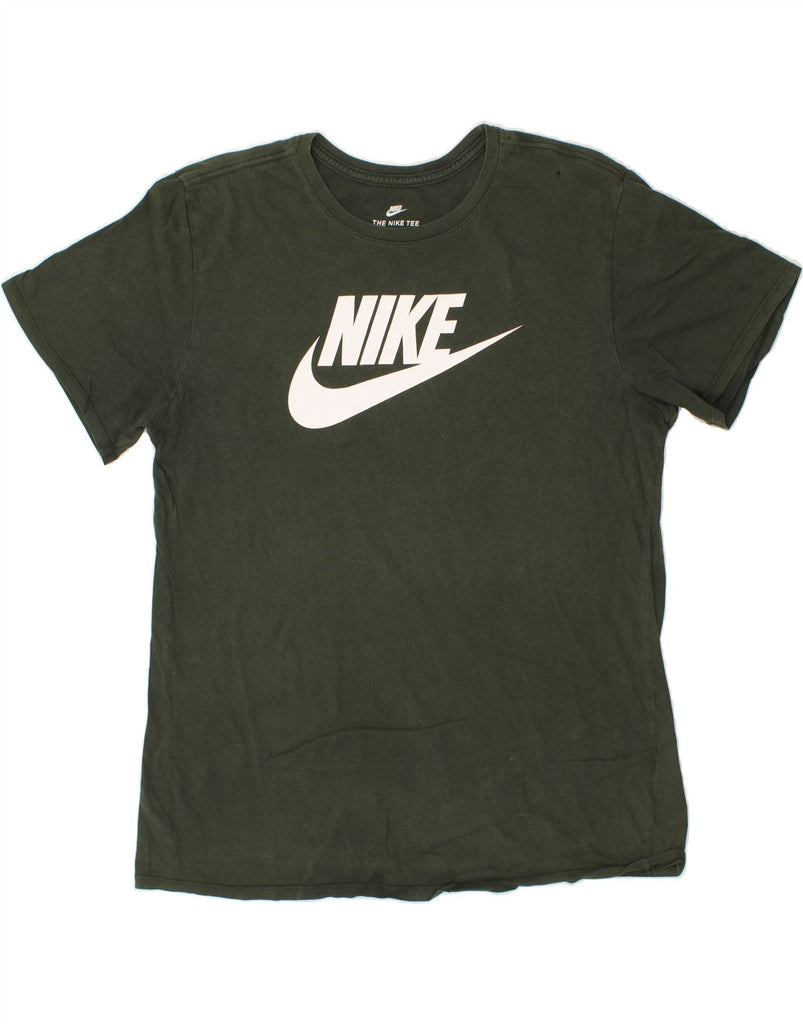 NIKE Mens Athletic Cut Graphic T-Shirt Top XL Green Cotton Vintage Nike and Second-Hand Nike from Messina Hembry 