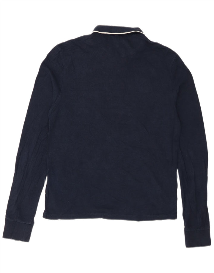 PENGUIN Mens Heritage Long Sleeve Slim Fit Polo Shirt Medium Navy Blue