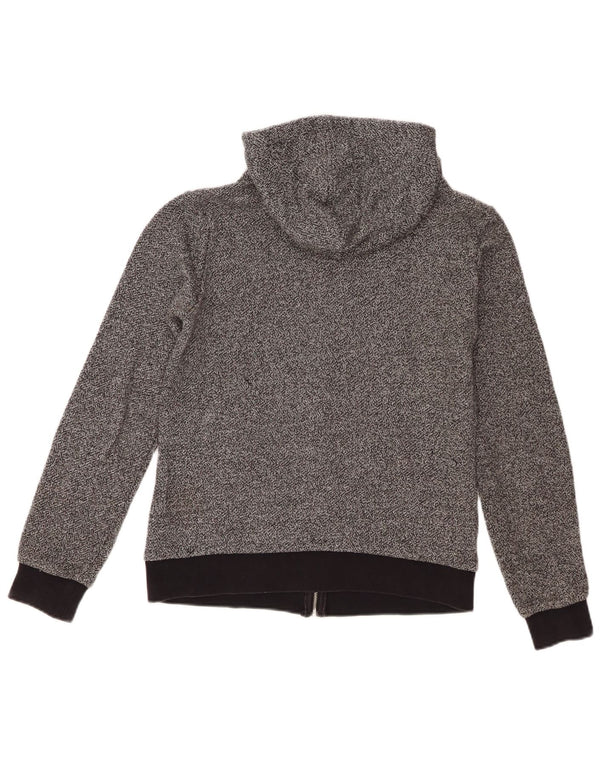 Champion Womens Heritage Fit Zip Hoodie Sweater UK 14 Medium Grey Flecked