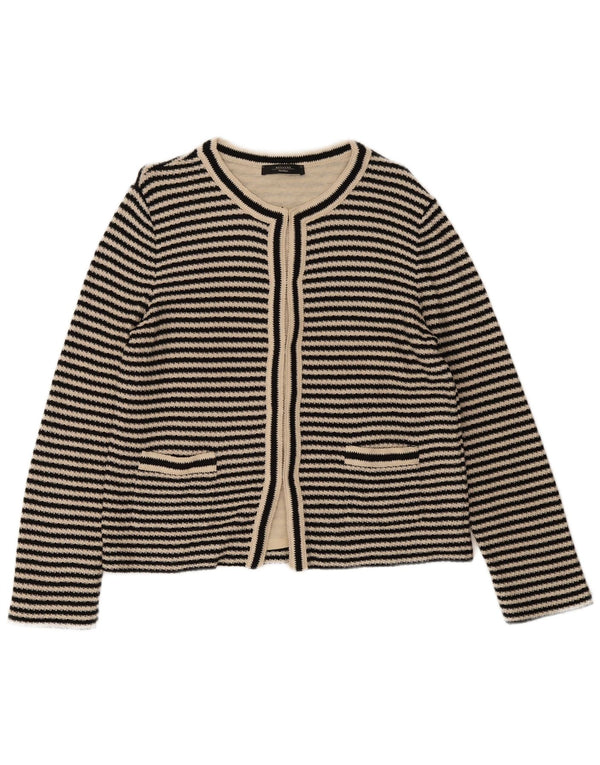 Max Mara Womens Cardigan Sweater UK 14 Medium Black Striped
