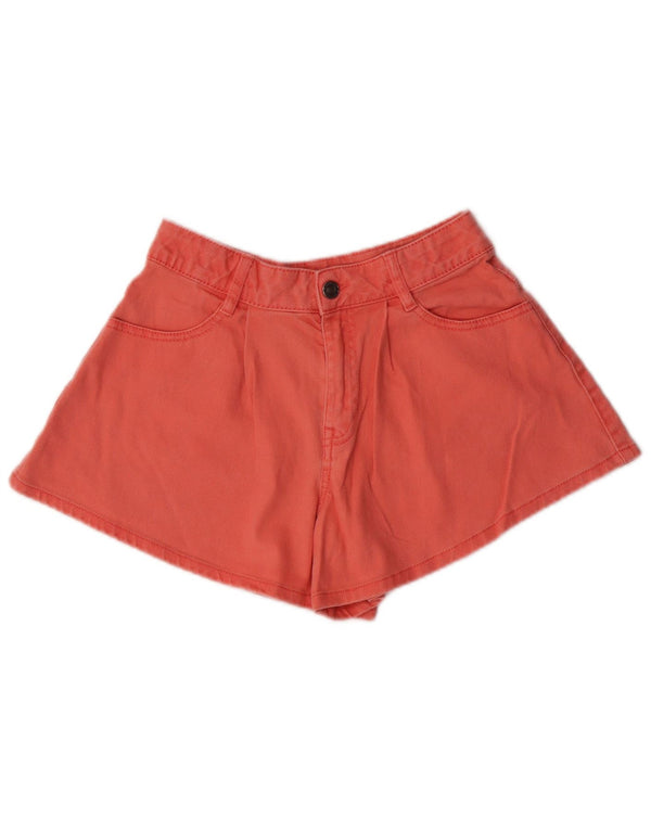 Benetton Girls Casual Shorts 10-11 Years W24 XL Orange Cotton