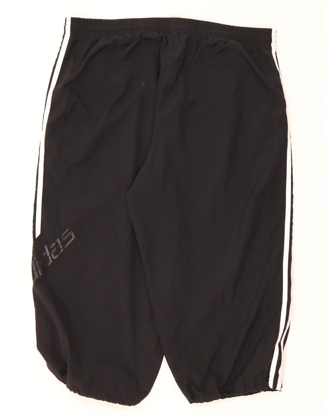 Adidas Mens Graphic Capri Tracksuit Trousers Joggers Large Black Polyester