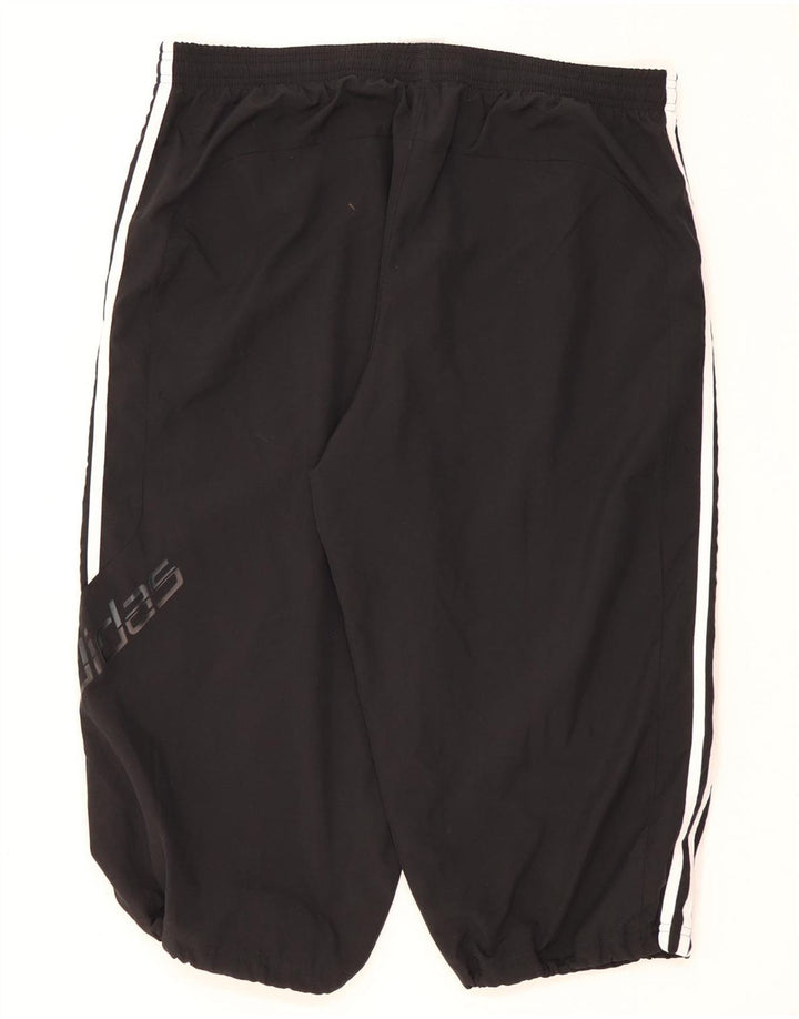 Adidas Mens Graphic Capri Tracksuit Trousers Joggers Large Black Polyester