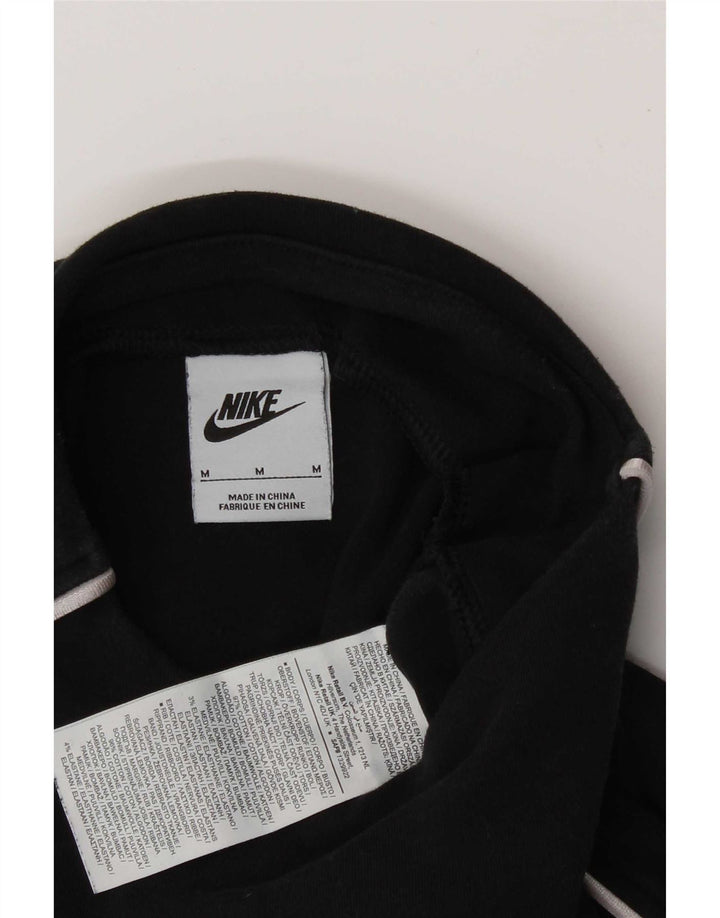 Nike Womens Sweatshirt Jumper UK 14 Medium Black Cotton