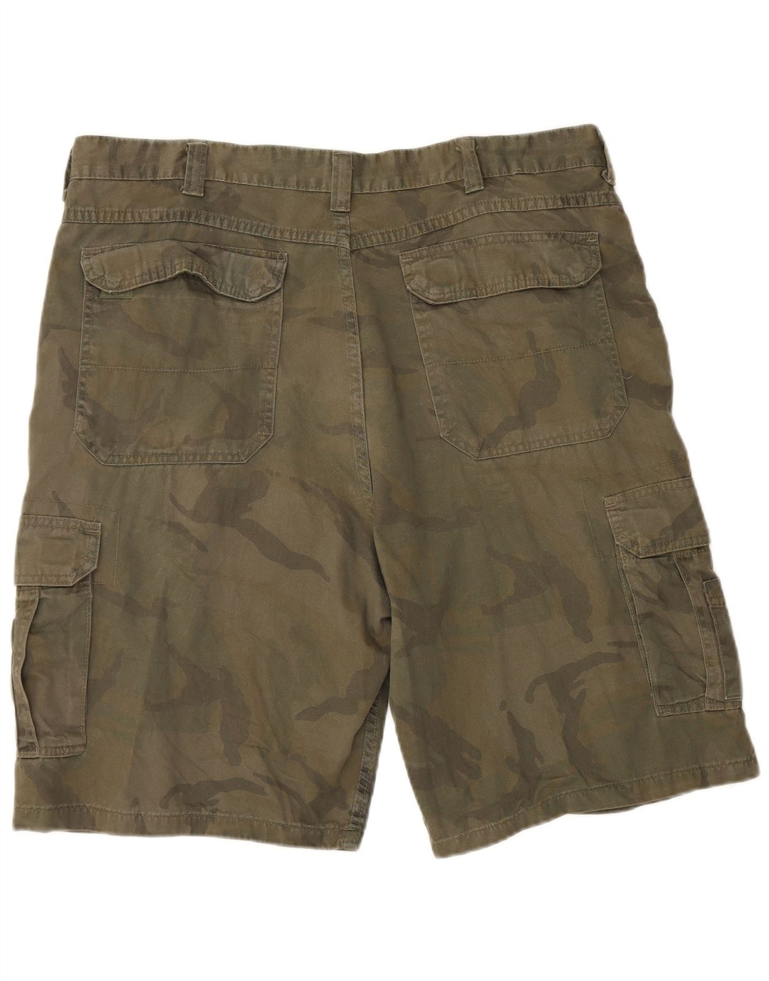 Wrangler Mens Cargo Shorts W38 XL Khaki Camouflage Cotton