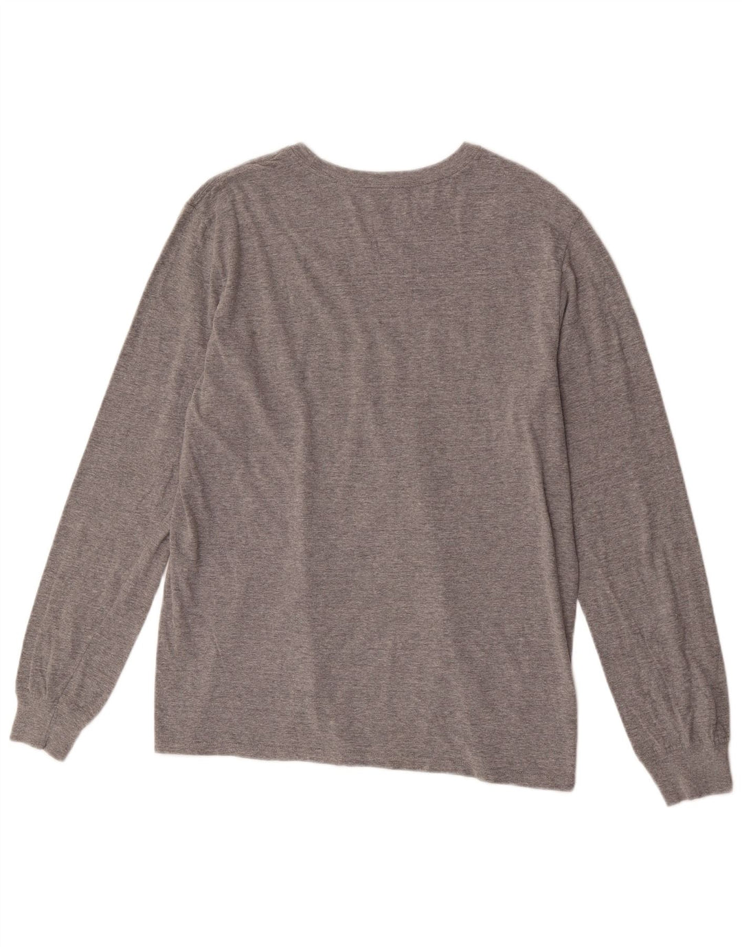 Nike Mens Athletic Cut Graphic Top Long Sleeve Large Grey Cotton