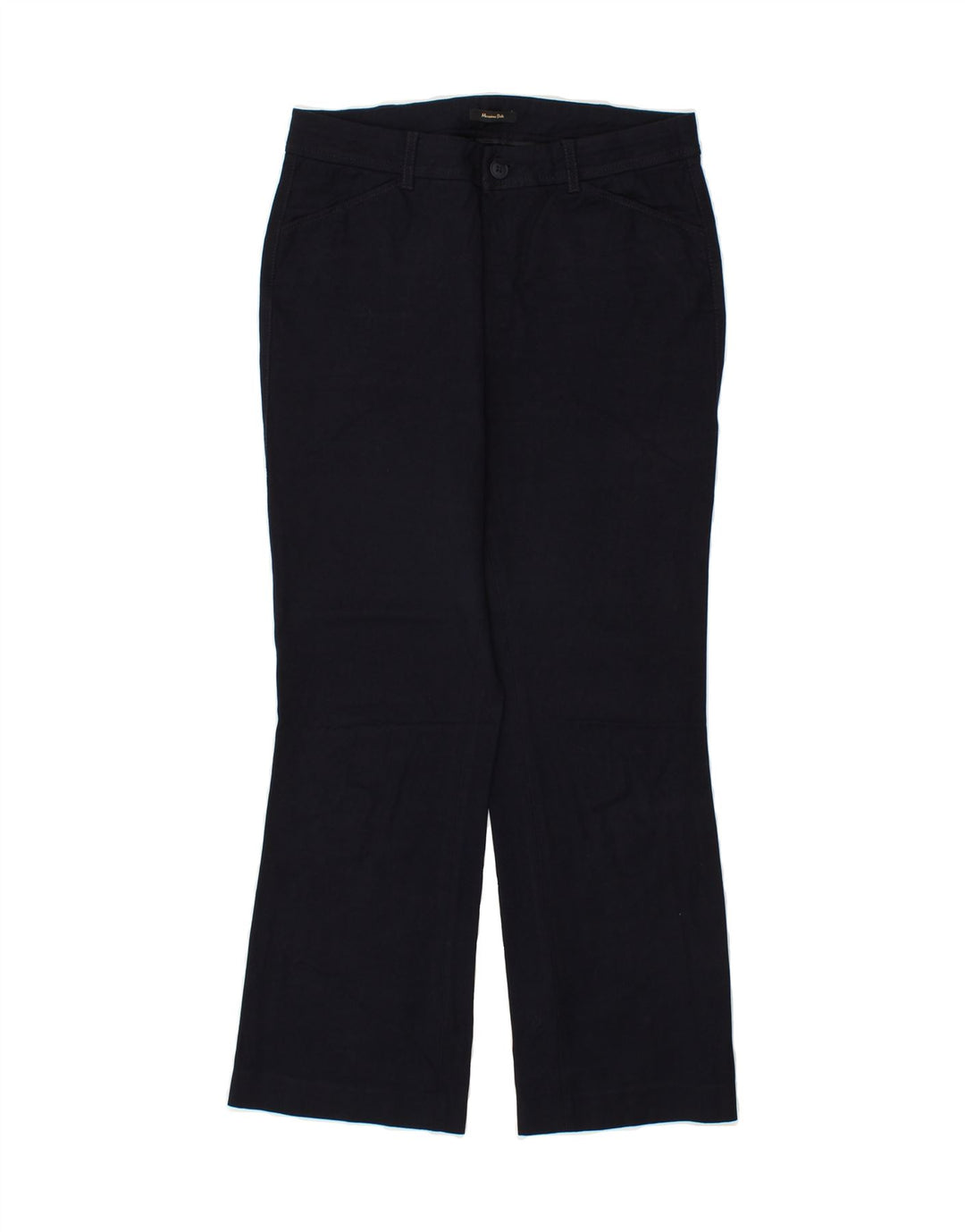 MASSIMO DUTTI Womens Bootcut Casual Trousers US 6 Small W28 L26 Navy Blue Vintage Massimo Dutti and Second-Hand Massimo Dutti from Messina Hembry 