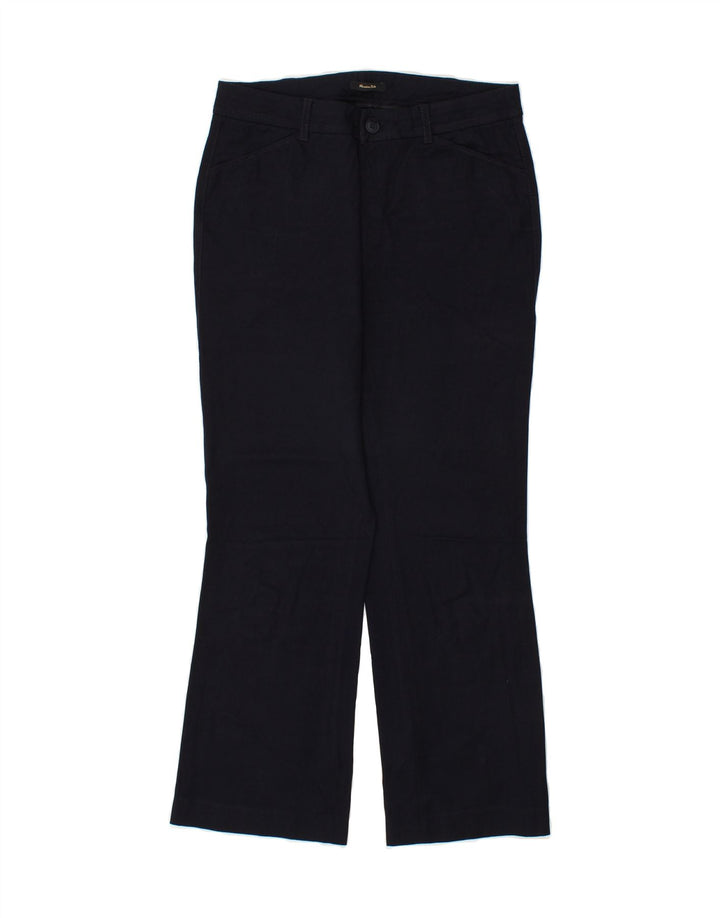 MASSIMO DUTTI Womens Bootcut Casual Trousers US 6 Small W28 L26 Navy Blue Vintage Massimo Dutti and Second-Hand Massimo Dutti from Messina Hembry 