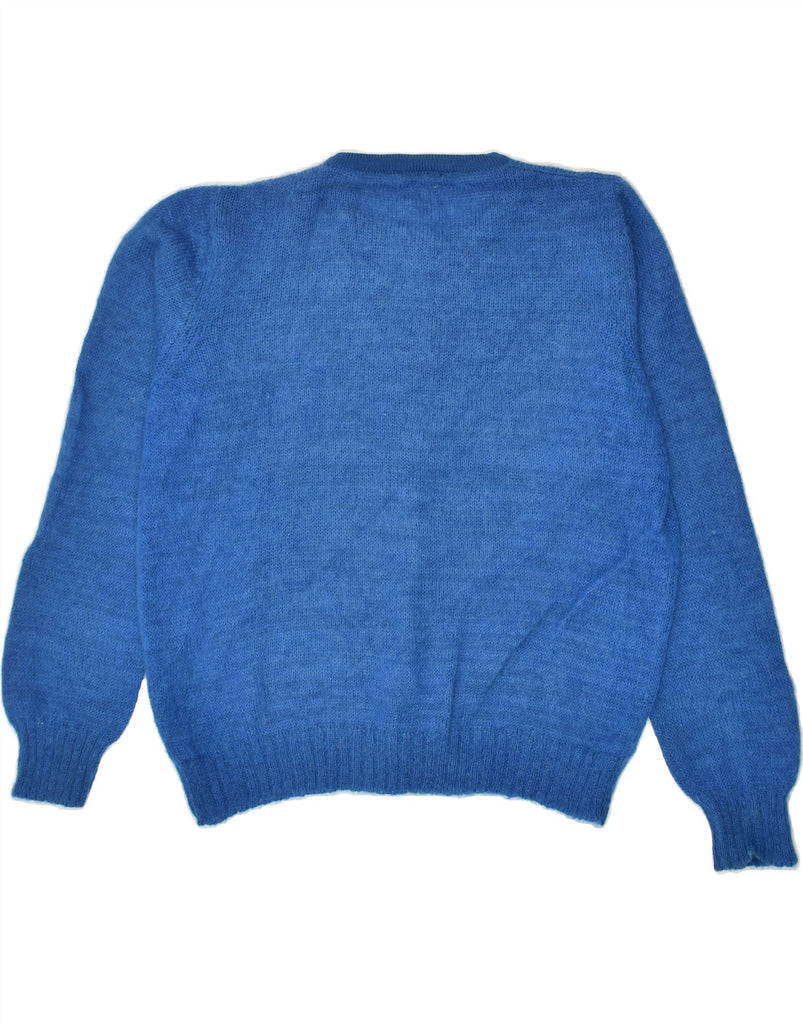 VINTAGE Womens Cardigan Sweater UK 16 Large Blue Mohair | Vintage Vintage | Thrift | Second-Hand Vintage | Used Clothing | Messina Hembry 