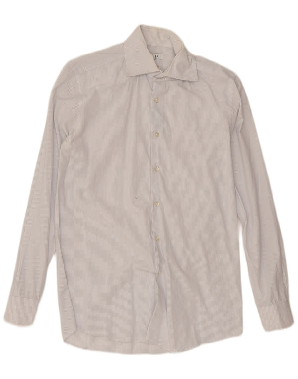 Reiss Mens Regular Fit Shirt Small White Pinstripe Cotton