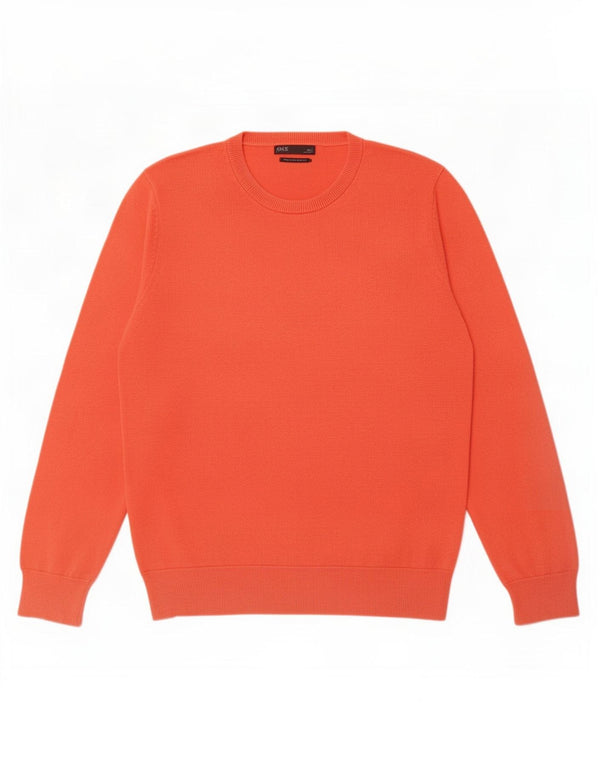 Marks & Spencer Mens Crew Neck Jumper Sweater Large Orange