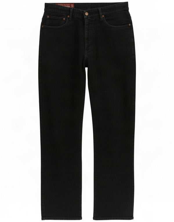 Marlboro Classics Mens Straight Casual Trousers W34 L32 Black Cotton