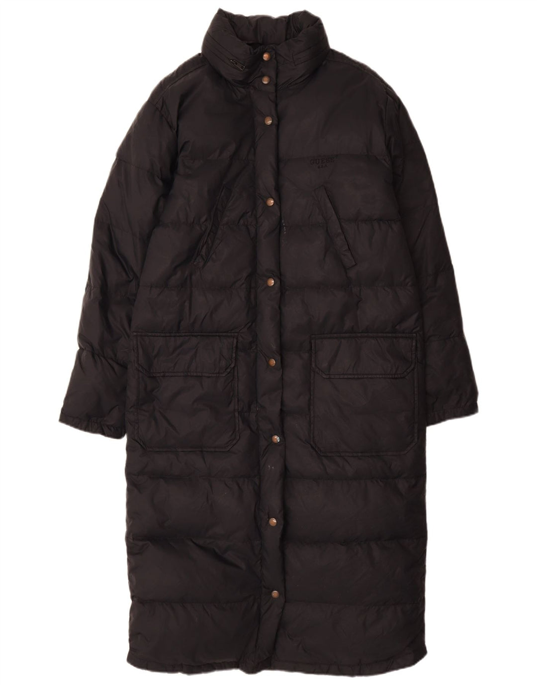 GUESS Womens Padded Coat UK 14 Medium Black Nylon