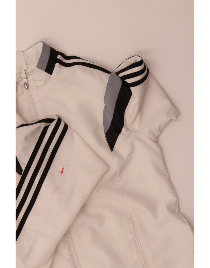 ADIDAS Boys Tracksuit Top Jacket 13-14 Years XL  White Colourblock Vintage Adidas and Second-Hand Adidas from Messina Hembry 