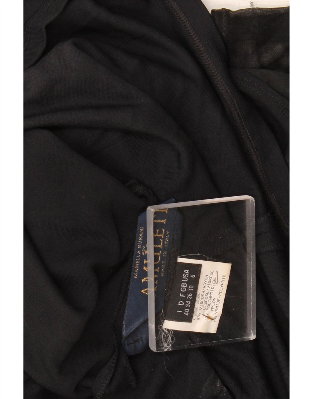 AMULETI Womens Sleeveless A-Line Dress UK 10 Small Black Viscose