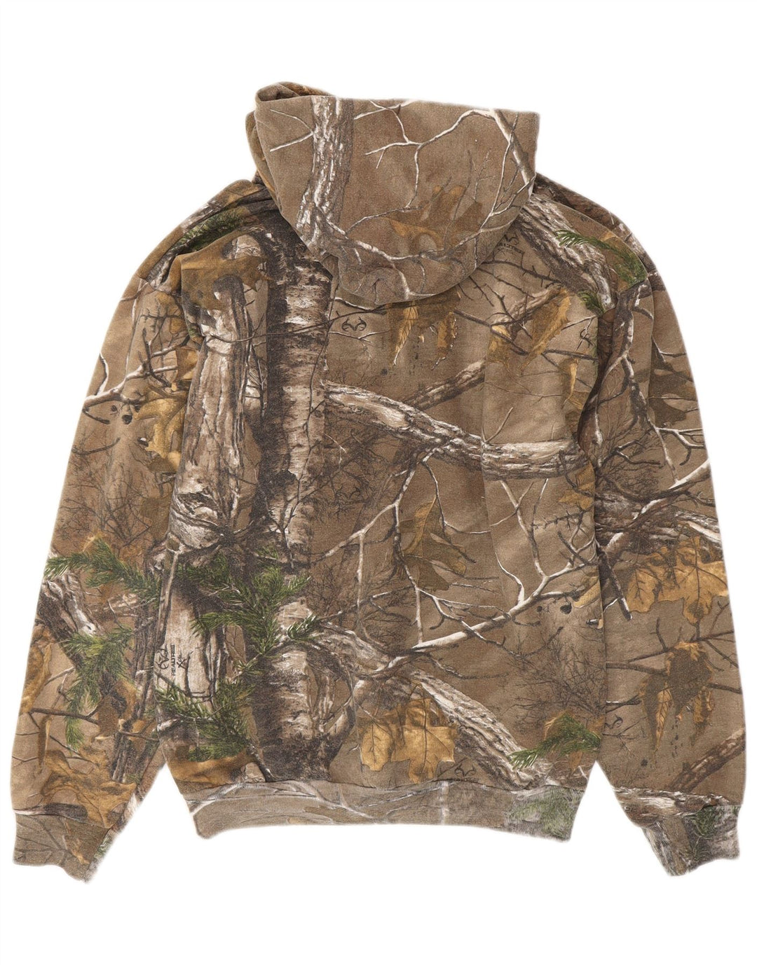 Russell Athletic Mens Hoodie Jumper Medium Khaki Camouflage Cotton