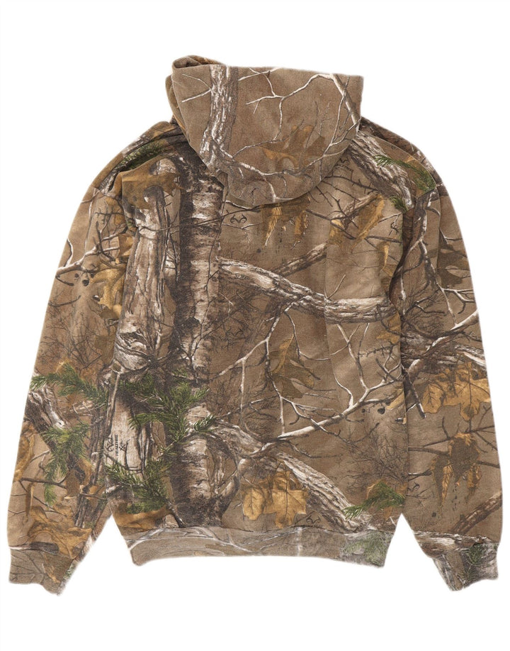 Russell Athletic Mens Hoodie Jumper Medium Khaki Camouflage Cotton