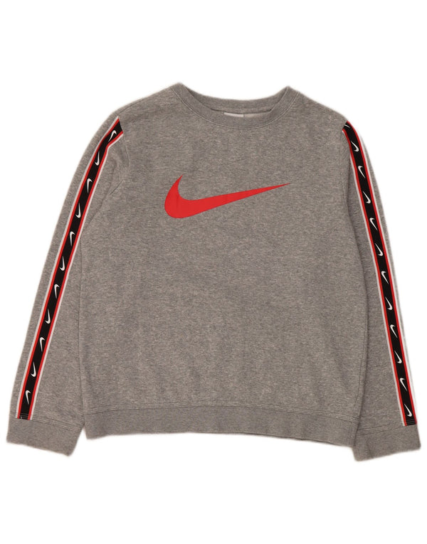 Nike Boys Graphic Sweatshirt Jumper 12-13 Years Large Grey Colourblock