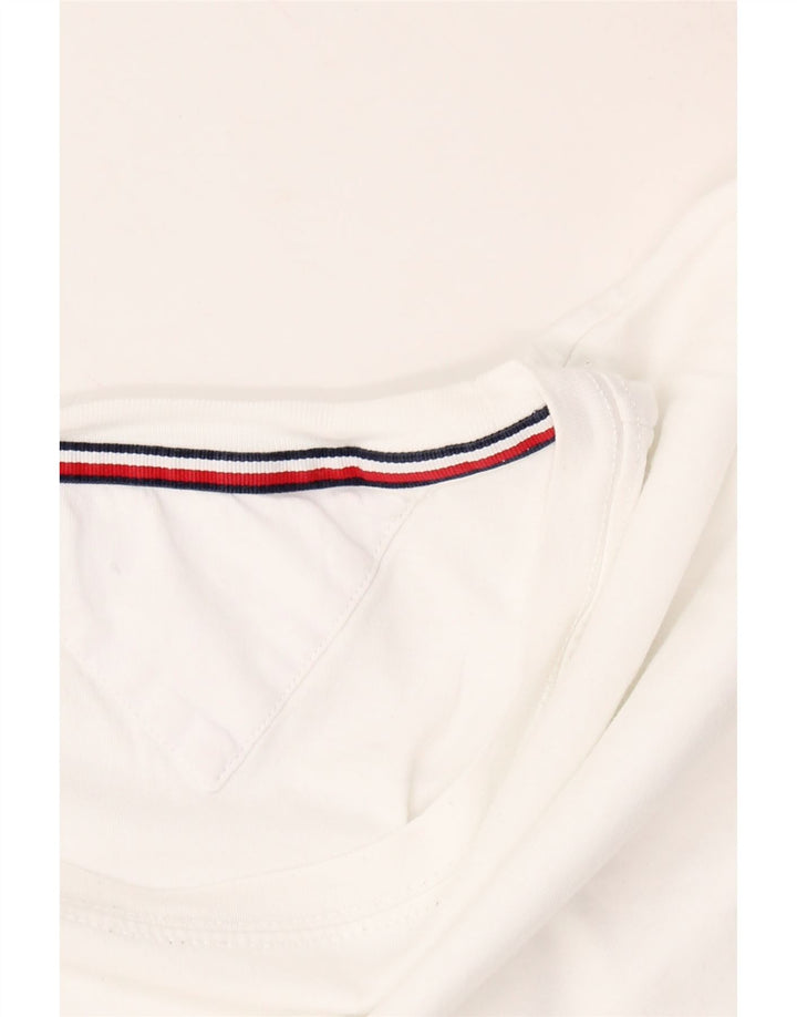 TOMMY HILFIGER Mens T-Shirt Top Large White