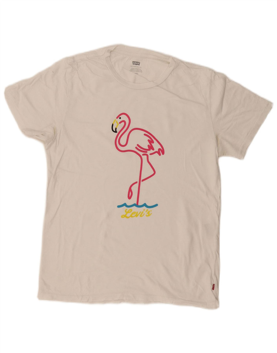 Levi's Womens Graphic T-Shirt Top UK 10 Small White