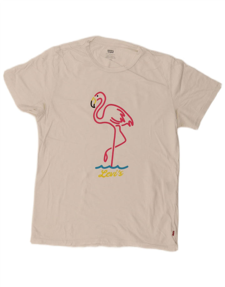 Levi's Womens Graphic T-Shirt Top UK 10 Small White