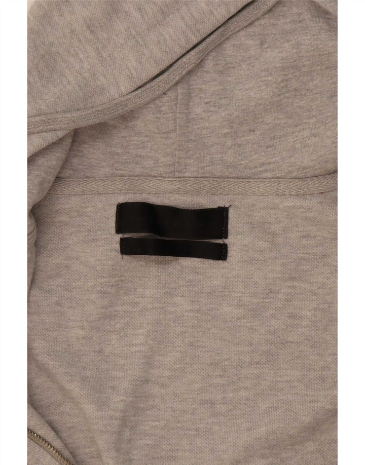Zara Mens Zip Hoodie Sweater Small Grey Flecked