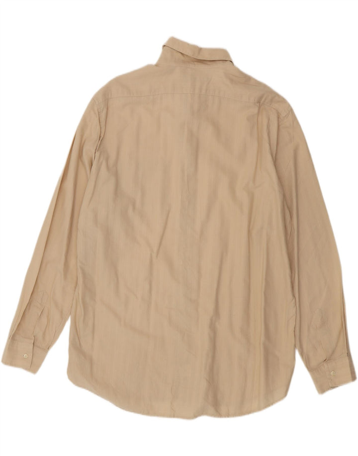 Cerruti 1881 Mens Shirt XL Beige Check Cotton