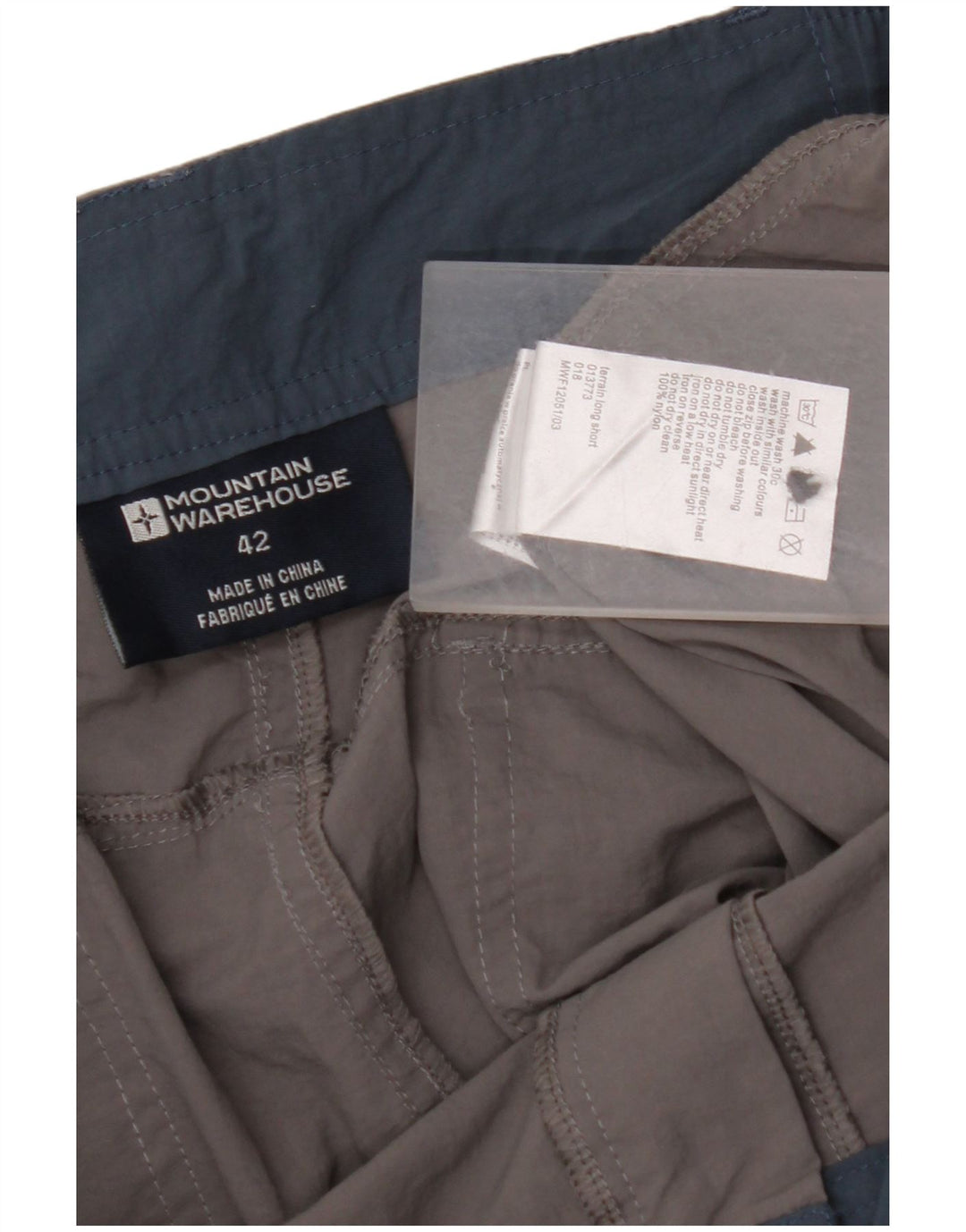 MOUNTAIN WAREHOUSE Mens Cargo Bermuda Shorts W42 2XL  Grey Nylon