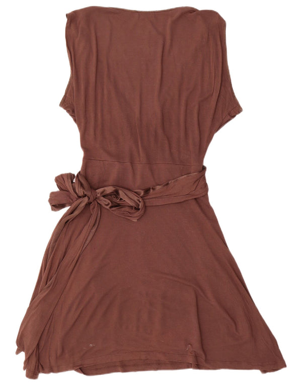 Diesel Womens Sleeveless A-Line Dress UK 6 XS Brown