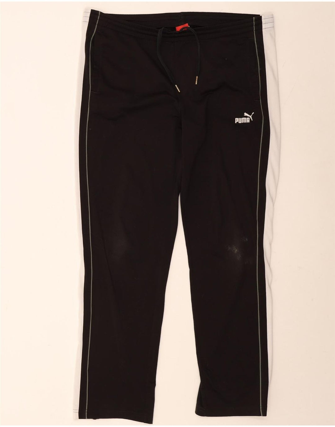 Puma Mens Tracksuit Trousers Large Black Colourblock Polyester