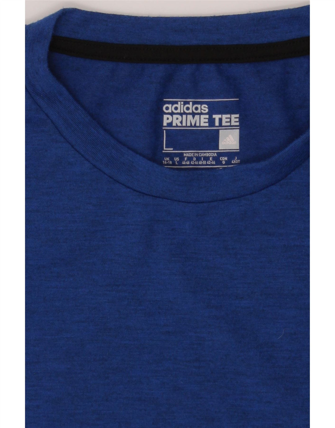 ADIDAS Womens T-Shirt Top UK 14/18 Large Blue Polyester Vintage Adidas and Second-Hand Adidas from Messina Hembry 