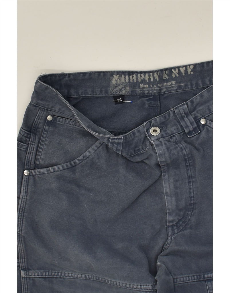 MURPHY & NYE Mens Straight Chino Trousers W36 L32  Blue Cotton | Vintage Murphy & Nye | Thrift | Second-Hand Murphy & Nye | Used Clothing | Messina Hembry 