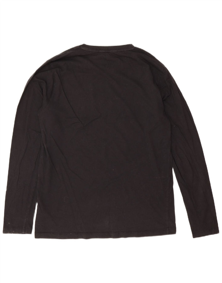 Calvin Klein Jeans Mens Graphic Top Long Sleeve Large Black Colourblock