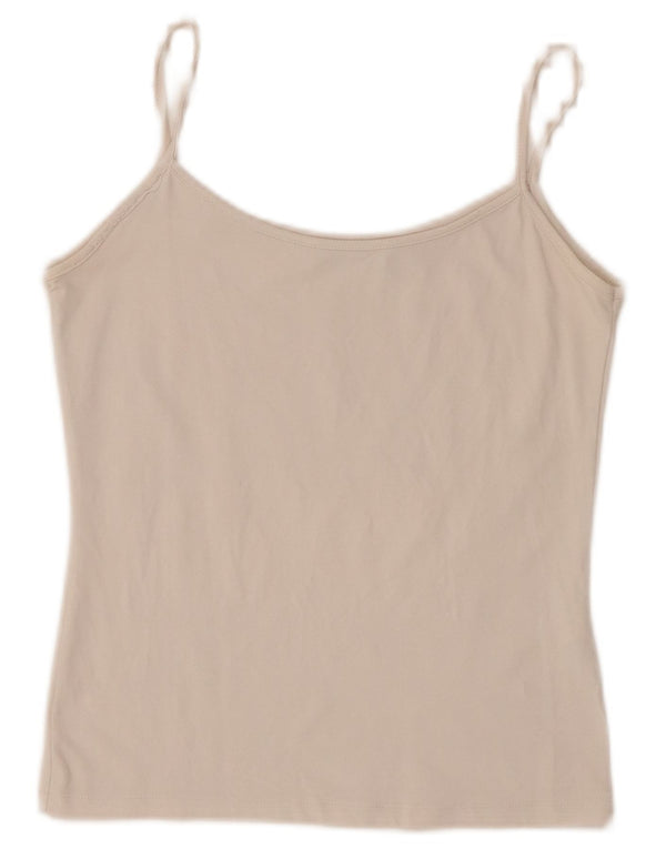 Zara Womens Cami Top UK 12 Medium Beige Nylon