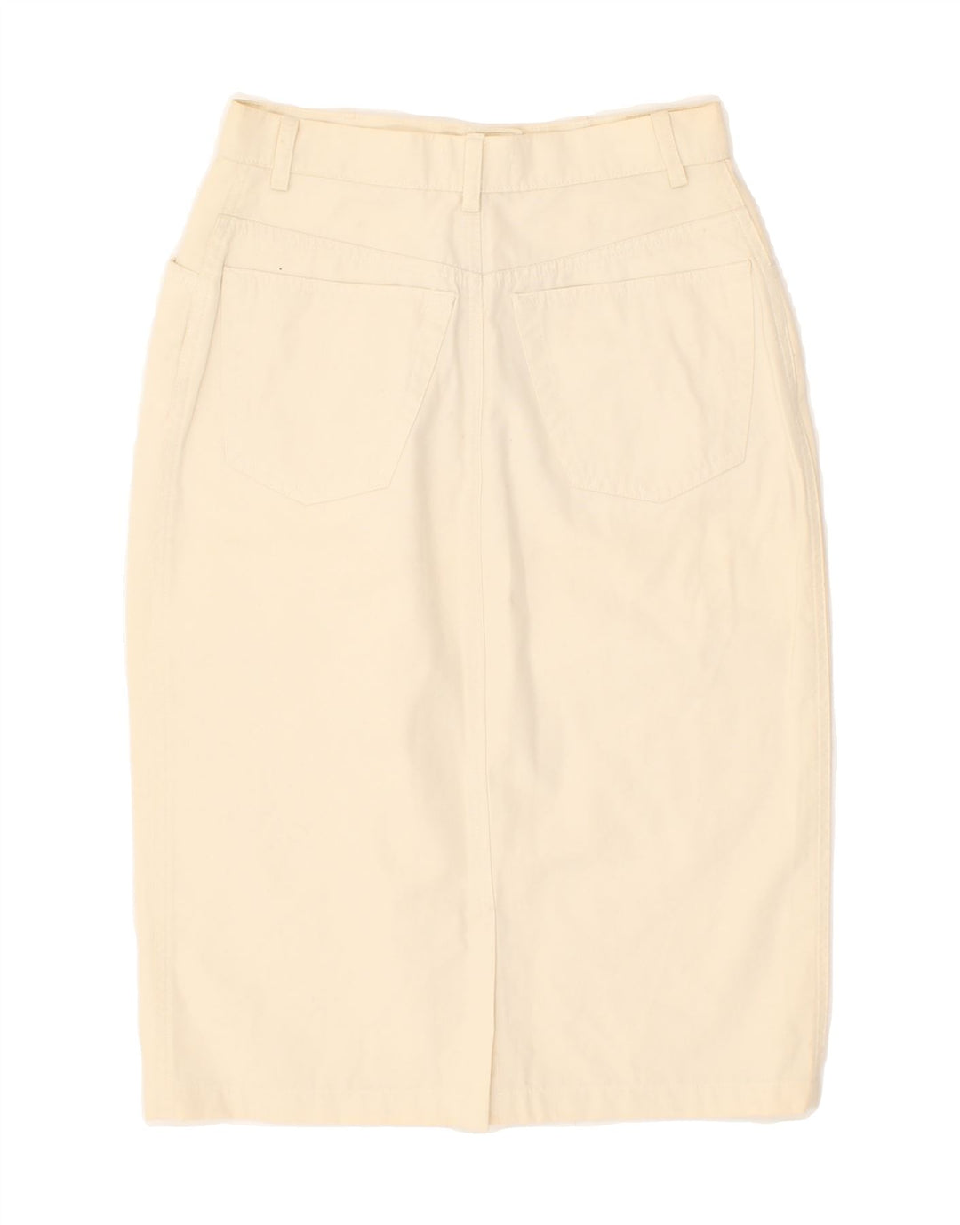 VINTAGE Womens Straight Skirt IT 40 Small W25 Beige Vintage Vintage and Second-Hand Vintage from Messina Hembry 