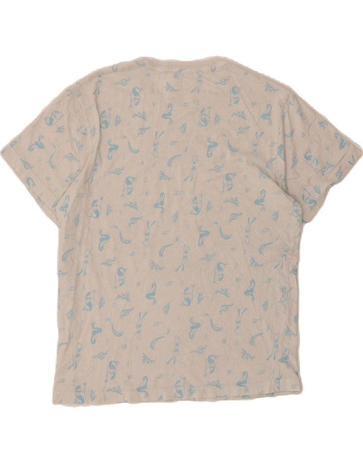 HURLEY Mens Graphic T-Shirt Top Medium Off White Cotton Vintage Hurley and Second-Hand Hurley from Messina Hembry 