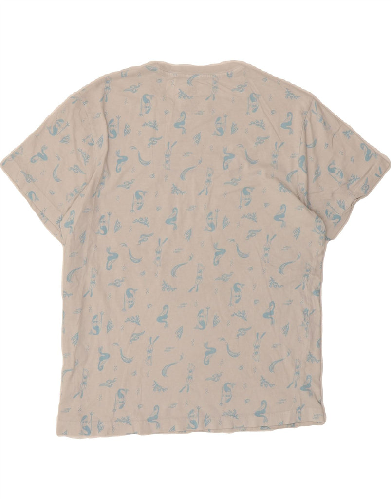 HURLEY Mens Graphic T-Shirt Top Medium Off White Cotton Vintage Hurley and Second-Hand Hurley from Messina Hembry 